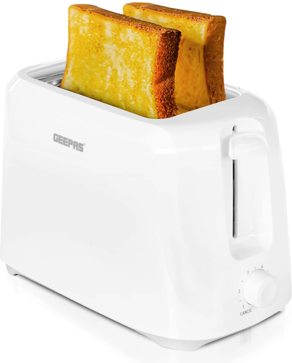 Geepas Bread Toaster, White, GBT36515