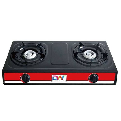 Digiwave Double Burner Gas Stove Stainless Steel - Black