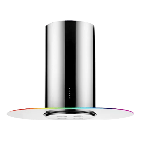 Newmatic 90cm Island Chimney Hood H98.9M, Automatically extending/Retracting Filters, Kitchen Extractor Fan - Silver