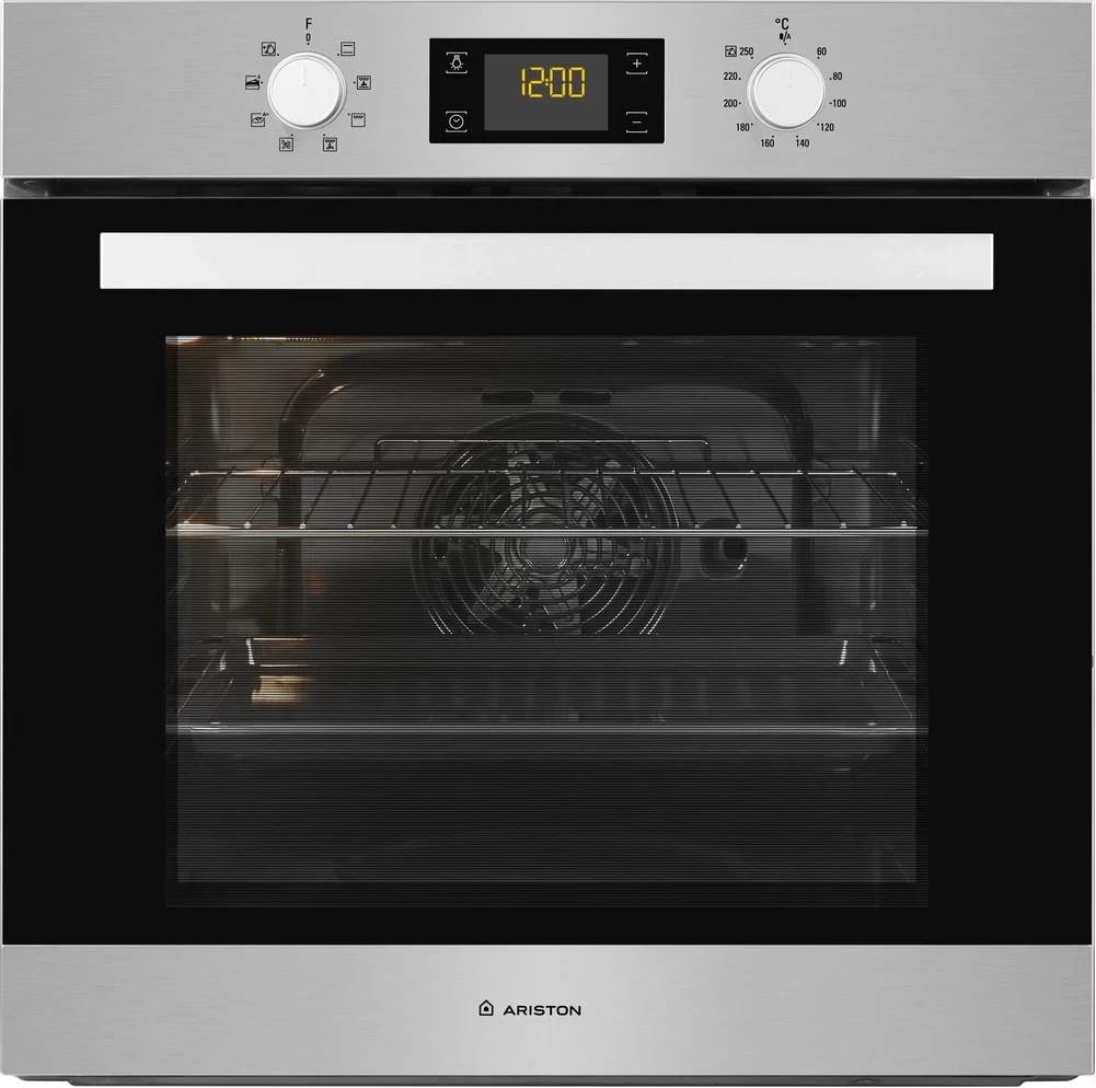 Ariston 66 - Litres Built-In Oven With Fan FA3 540 H IX A - 8 Progams, A Built-in Electric Oven With Self Cleaning Function, Stainless Steel - Italy