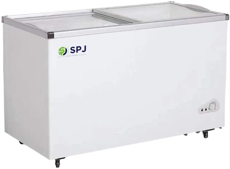 SPJ 445-Litre Chest Freezer CFFWTS-445C020, Double Door Deep Freezer - Silver