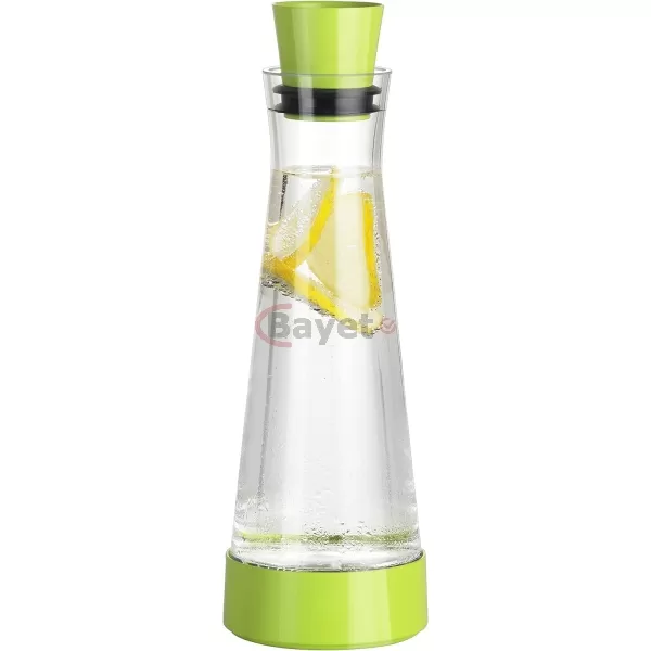 Tefal K3054112 Flow Slim Friends, 1 Litre Wine Decanter and Water Carafe with Cooling Base and Non-Drip Lid, Green