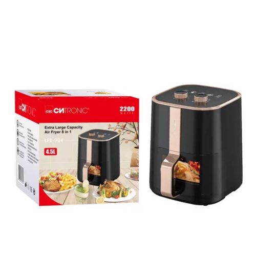 CNTRONIC 4.5L Oil Free 220V Stainless Steel Electric smart Deep Hot Air Fryer Oven Cooker 360 Hot Air with Non-Stick Basket