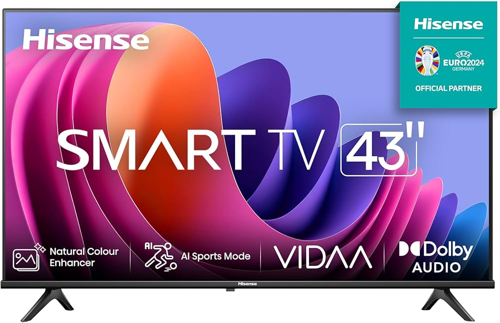 Hisense 43-Inch Smart TV Class A4 Series 43A4KS; Full HD, HDMI, USB, Chromecast Built-in, Youtube, Netflix,  Inbuilt Free To Air Decoder, USB, HDMI (3YRs WRTY)