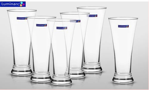 Luminarc 6 Pieces Of Water Juice Glasses Cups Drinkware-Colorless