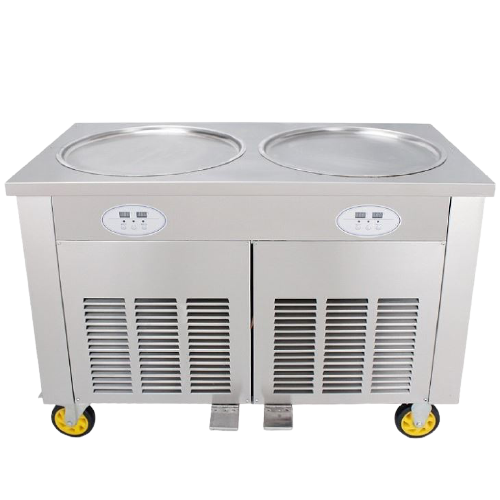 ADH Double Pan Fried Ice Cream Machine – Silver