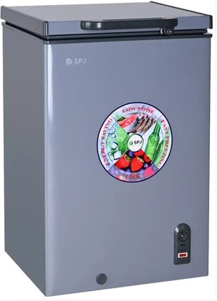 SPJ 130-Litre Chest Freezer CFSVT-130C029, Single Door Deep Freezer - Silver