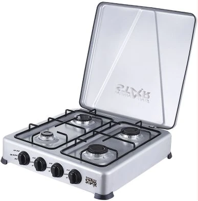 Winningstar 4 Burner Gas Stove Cooker Plate With Automatic Ignition - Grey