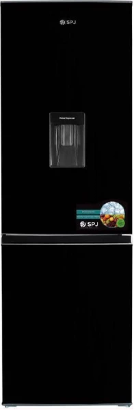 SPJ 429 Litres Double Door Refrigerator With Water Dispenser - Black