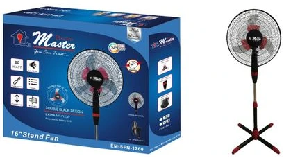 Electro Master 16" Stand Fan EM-SFN-1260 Black & Red