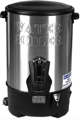 Saachi 16 Litre Commercial Hot Water Boiler Tea Urn - Black,Silver