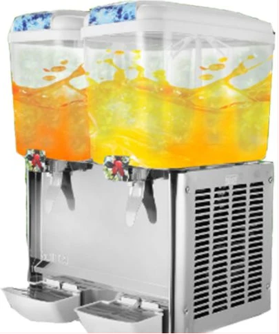 Commercial Cold Beverage Dispenser - 9.5 Gallon Juice Dispenser Machine for Cold Drink,2 Tap Tank- Multi-colours.