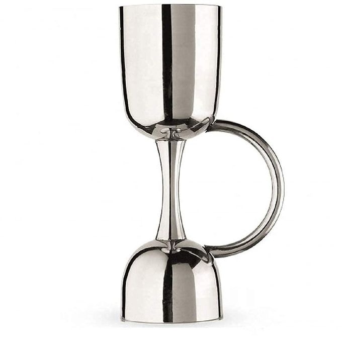 A General 2 Piece Peg Measurer with Handle Jigger 30 & 60 ml Cocktail Jigger Shot Glass Drink Measuring Bar Tool Double Side Jigger With Handle