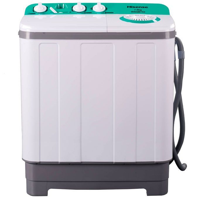 Hisense 10kg Twin Tub Top Loading Washing Machine WSBE101- White (2YR WRTY)