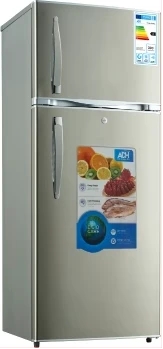 ADH 428 - Litres Fridge, Double Door Refrigerator - Silver