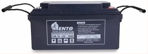 Lento 70AH 12V Solar Battery Sealed Maintenance-free Battery, Made in India