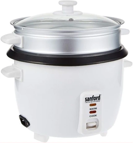 Sanford 2. 2 Litre Rice Cooker Steamer Pot- White.