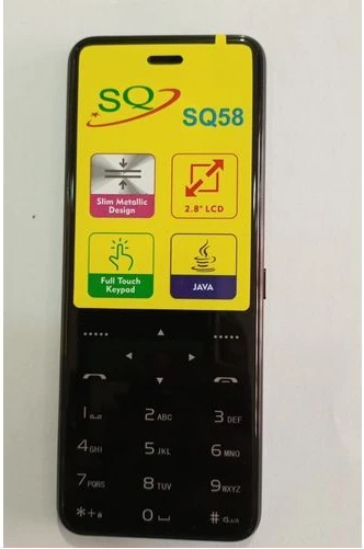 SQ Mobile SQ58 2.8" Slim Body, Metal Body, Dual Sim - Black