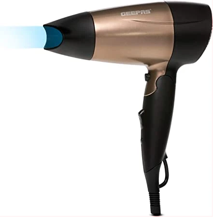Geepas Foldable Hair Dryer - GH8642, Gold