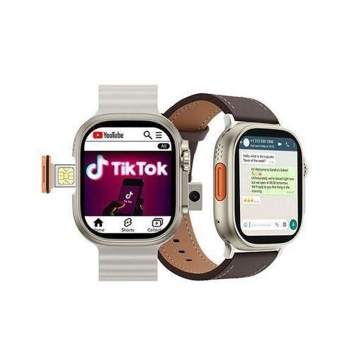 Haino Teko HainoTeko FG-2 5G Android Smart Watch With 5G SIM Support Built in Camera Gps and 2 Pair Straps Designed for Ladies and Gents