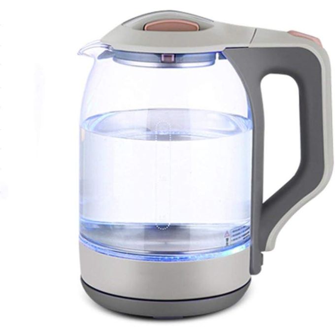 Boxiya 1.8L High Borosilicate Glass Double Ti-Hot Separable Base Automatic Paw Cordless Electric Kettle -Multicolor