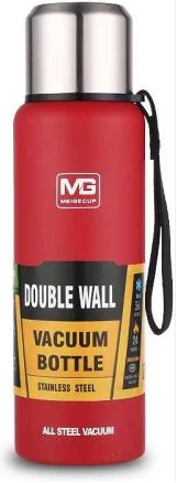 Jk Imaging 1L Portable Stainless Steel Vacuum Flask Cup Thermo Bottle-Red
