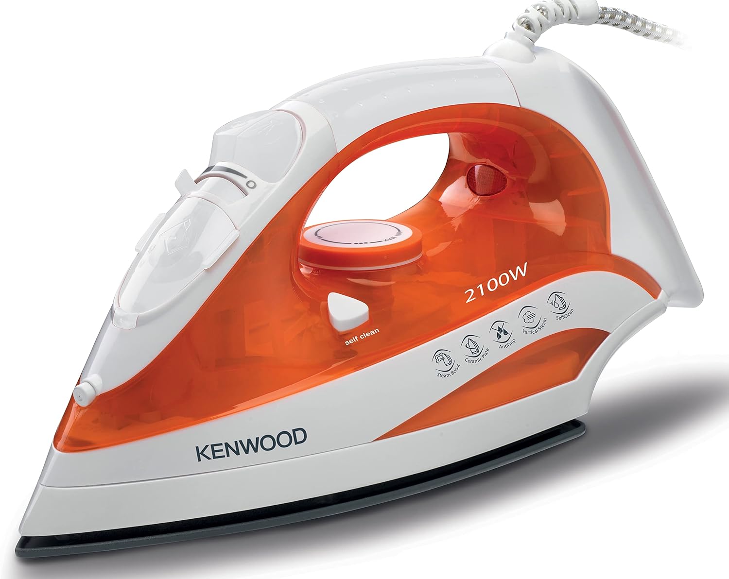 Kenwood Steam Iron STP50.000WO, 2100W, 300ML Tank Capacity, Ceramic soleplate, 130g Steam Shot