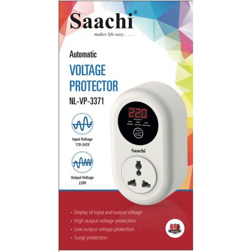 Saachi 15 Amps Voltage/Power Guard (All Electronic Equipment guard) - White (2YRS WRNTY)