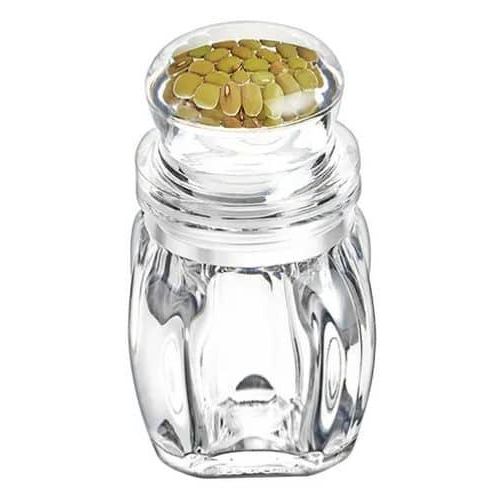 Clear Seal Silicone Mini Acrylic Canister Sealing Tank for Sugar Salt Tea Spices Jar Plastic Cookie Acrylic Candy Jar tfor Home, Kitchen and Restaurant, Transparent Cruet Set