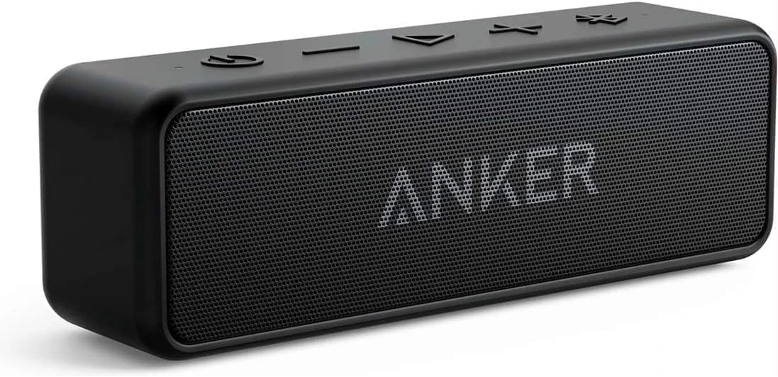 Anker Soundcore 2 Portable Bluetooth Speaker with 12W Stereo Sound, Bluetooth 5, Bassup, IPX7 Waterproof, 24-Hour Playtime, Wireless Stereo Pairing, Speaker for Home, Outdoors, Travel