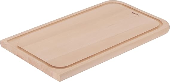 TEFAL Wooden Chopping Board, FSC Certified Beech Wood, Robust Kitchen Utensil, Juice Groove, Medium, 41 x 24 x 2 cm, Comfort-K2215504