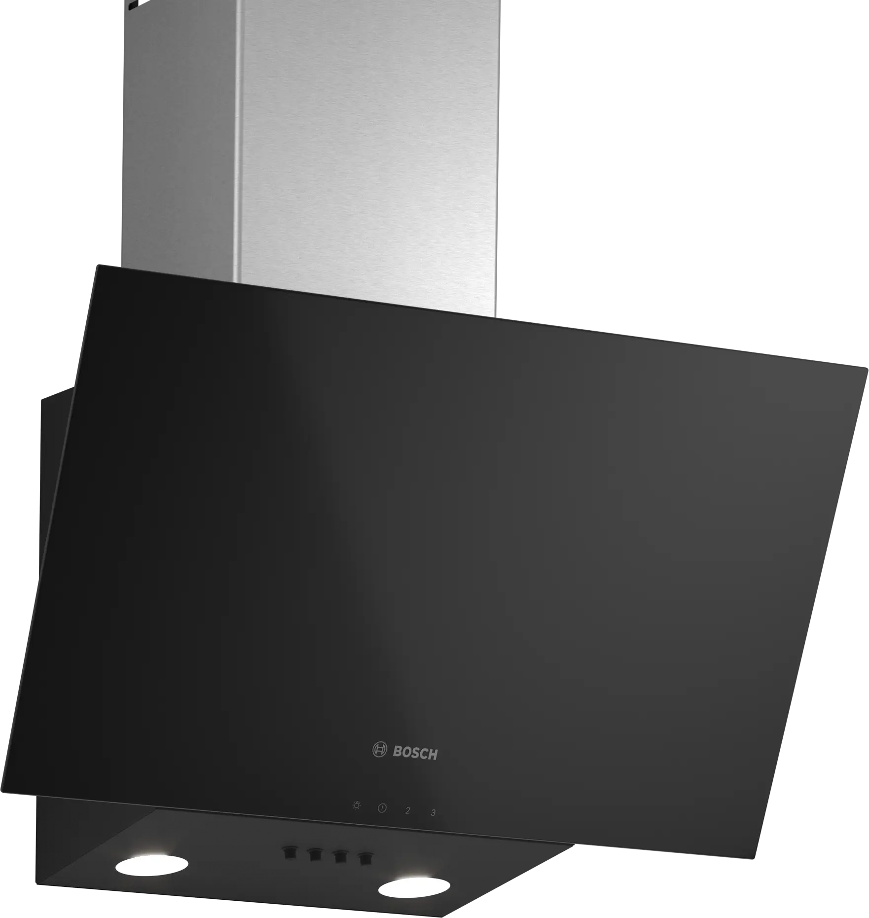 Bosch Series 2, Wall-Mounted Cooker Hood, 60 cm, Clear Glass Black Printed DWK63PJ61M, 3 Year Warranty