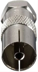 Male To Coax RF Coaxial Female Plug TV Aerial Adaptor Converter Connector (Silver)