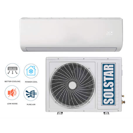 Solstar 24000 BTU Wall Split Air Conditioner, R410a – ASI/ASU 24TG-AS; Free Copper Pipe