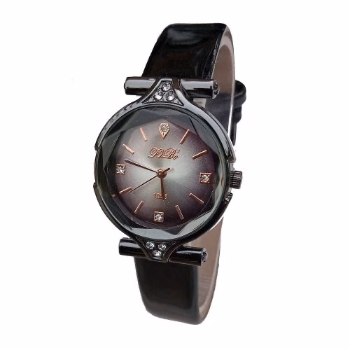 Liba Ladies Diamond Designed Watch - Black