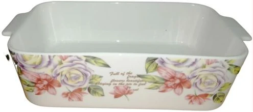 Rectangle Microwave Oven Baking Serving Dish Bowl, White