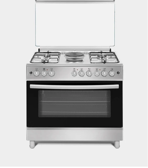 Duratek Cooker 90x60cm 4 Gas Burners And 2 Electric Plates, Wide Oven DTC9042STK