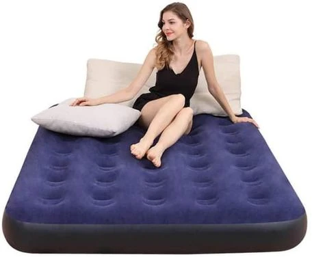 Intex Comfort Quest 5x6 Double Air Bed Inflatable Camping Mattress - Navy Blue