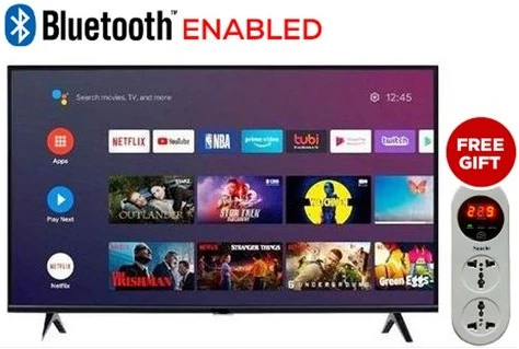 Saachi 43 Inch Smart TV NL-LED-43DVBT2S; Frameless Flat Screen Android Bluetooth Enabled Smart TV - Black