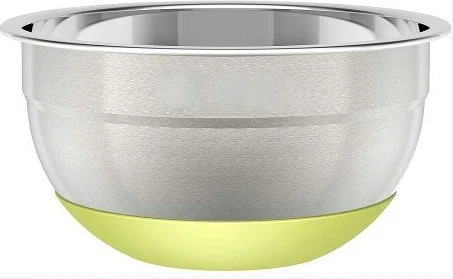 20Cm Kitchen Steel Mixing Bowl For Baking Cooking Salad Fruits- Silver
