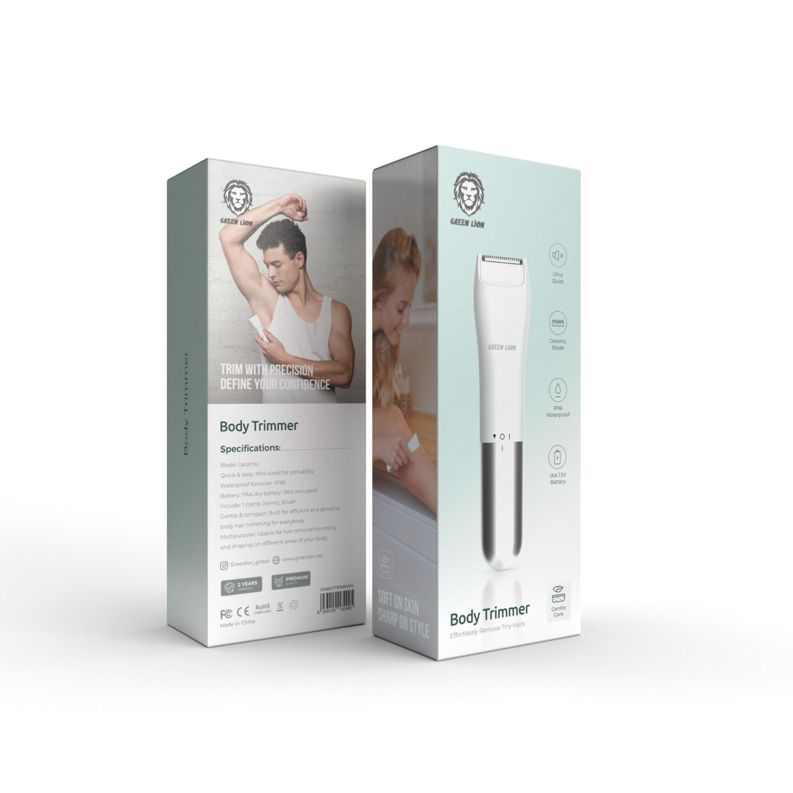 Green Lion Mini Body Trimmer - White