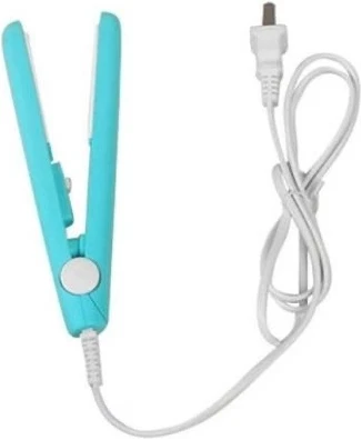 Mini Portable Hair Straightener Curling Iron,Blue