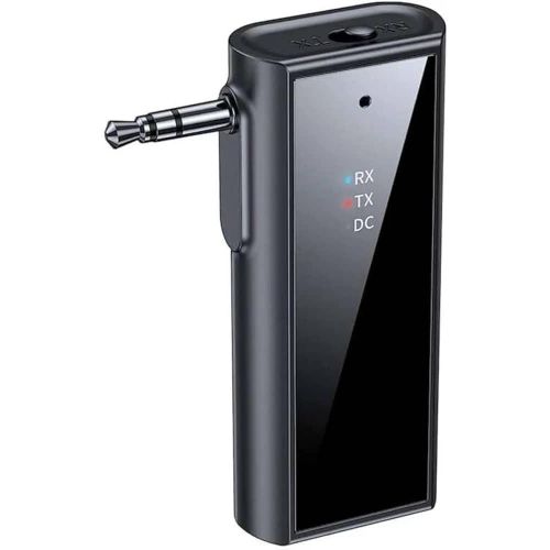 Yesido YAU41 Rechargeable Bluetooth Audio Transmitter And Wireless Stereo Receiver For Car V5 (TX+RX) 2 In1 3.5mm Auxiliary Audio Adapter With Tf Reader HighEnd Ack Input With TF Card MP3 Player With 