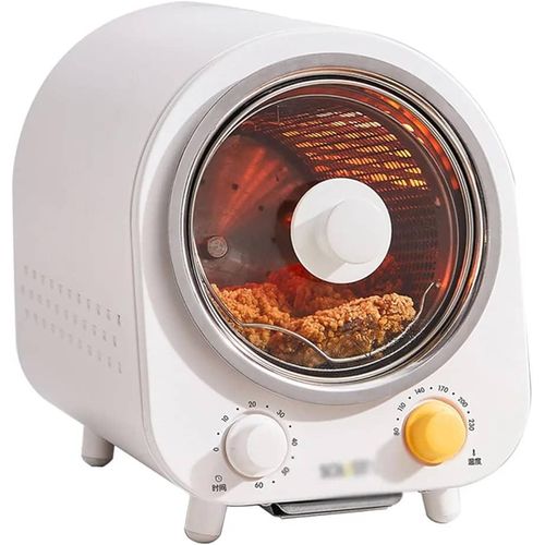 4.5L Drum Oil Free Stainless Steel Electric Deep Hot Air Fryer Oven Cooker 360 Hot Air with Non-Stick Basket