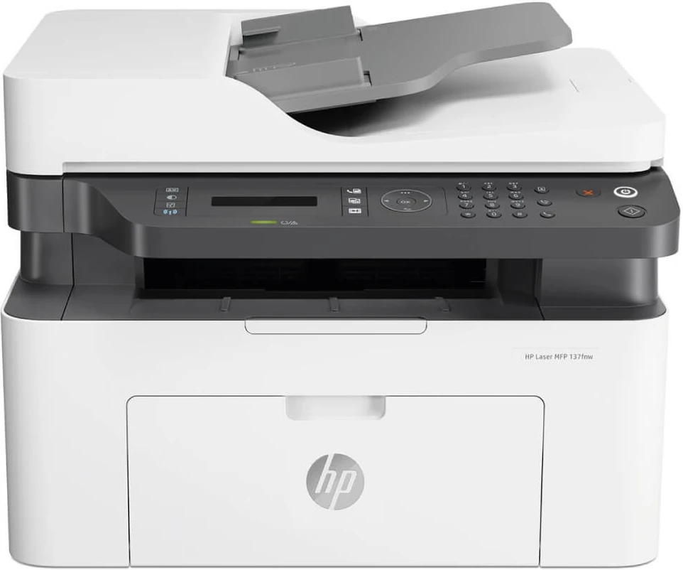 HP Laser MFP 137fnw Printer (4ZB84A) - Wireless Printing ( Print, Scan, Photocopy) - White