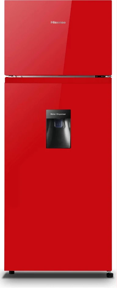 Hisense 270-Litre Fridge RD-27DR; Water Dispenser Top Mounted Freezer Double Door Fridge Refrigerator - Red (3YRs WRTY)