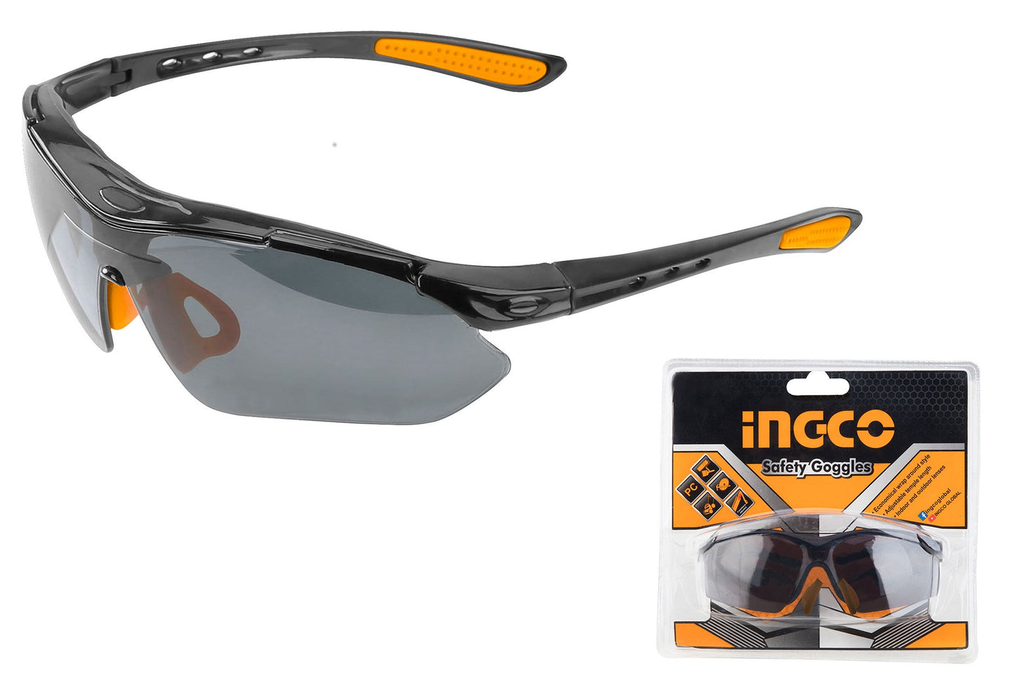 Ingco HSG08 Safety Goggles for Eye Protection Lightweight, Comfortable to Wear IHT