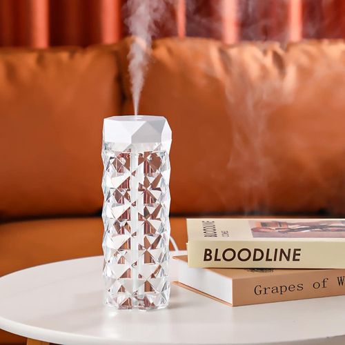 Crystal Lamp Air Humidifier Color Night Light Touch Lamp With Cool Mist Maker Fogger LED Atmosphere Room Decoration Home Decor Lights with 7 Colors Touch Control Night Light Noiseless Humidifier for H