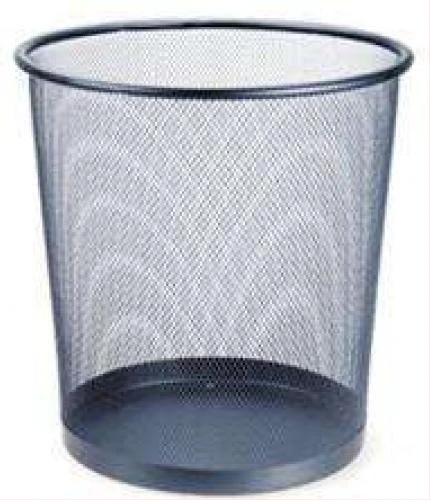 Mettalic Waste PaperBasket - Black