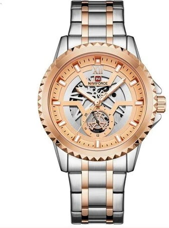 Naviforce Stainless Steel Luxury Analog Designer Watch - Silver